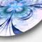 Designart - Turquoise Fractal Flower Pattern&#x27; Floral Circle Metal Wall Art